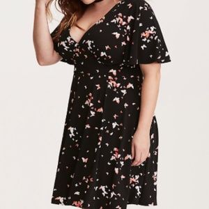 Torrid Butterfly Flutter Sleeve Dress